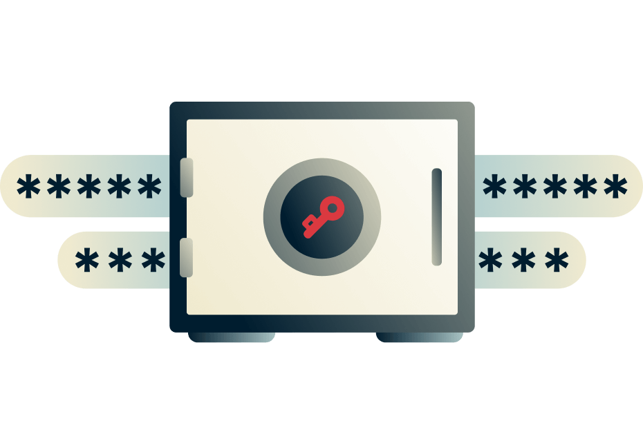 Parole și un vault ExpressVPN Keys.