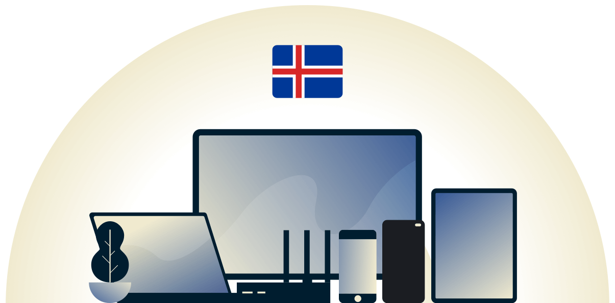 VPN islandese che protegge una variet&agrave; di dispositivi.