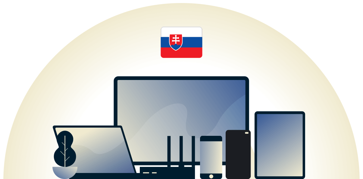 VPN pour la Slovaquie prot&eacute;geant une vari&eacute;t&eacute; d'appareils.
